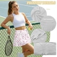thumbnail image 6 of Xoenoiee Golf Bow Flag Print Women's Pleated Tennis Skirt with Shorts Athletic Golf Skorts with Pockets High Waisted Workout Skirts Plus Size, Size M, 6 of 7