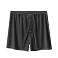 thumbnail image 3 of Men’s Breathable Briefs Elastic Waistband Split Underpants Soft Everyday Sleepwear Casual Athletic ShortsBlackXL, 3 of 3
