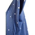 thumbnail image 7 of Navy Polka Dot Folded Cap Sleeve Maxi Dress with Pocket, 7 of 7