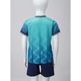 thumbnail image 3 of Nyeemya Kids Boys Soccer Jerseys Sportswear Quick Dry Athletic Shirts T-shirt with Shorts Set Sports Sky Blue 3XS, 3 of 6