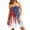 Dark Blue, variant on American Flag Smocked Ruffled Strapless Dresses for Women 4th of July Dress USA Flag Patriotic Pattern Dresses