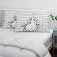 thumbnail image 4 of Easter Bunny Pillow Covers 12"x20", Eucalyptus Leaves Rabbit Farmhouse Grey Plaid Soft Brushed Microfiber Breathable Throw Pillow Covers, Decorative Pillowcase with Zipper for Couch Sofa Bedroom, 4 of 9