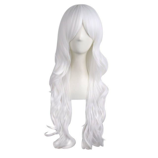 LinYooLi 28 Pouces/70 cm Perruque Synthétique Cheveux Longs Bouclés (Brun Blond Mélangé)