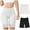 Underwear Panties for Women White, variant on ylioge Womens Silk Underwear Plus Size L-4X Long Leg Boy Shorts High Waisted Lace Splice Lightweight Stretchy No Show Boxer Briefs Panties