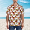 thumbnail image 2 of Sikiie Santa Claus bells Print Men's Hawaiian Shirt, Summer Beach Button Pocket Short Sleeve T-Shirt,X-Large, 2 of 7