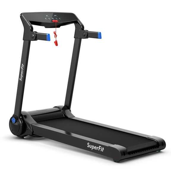 Gymax Folding Electric Treadmill 3.0HP Exercise Running Machine w/ App Control Blue