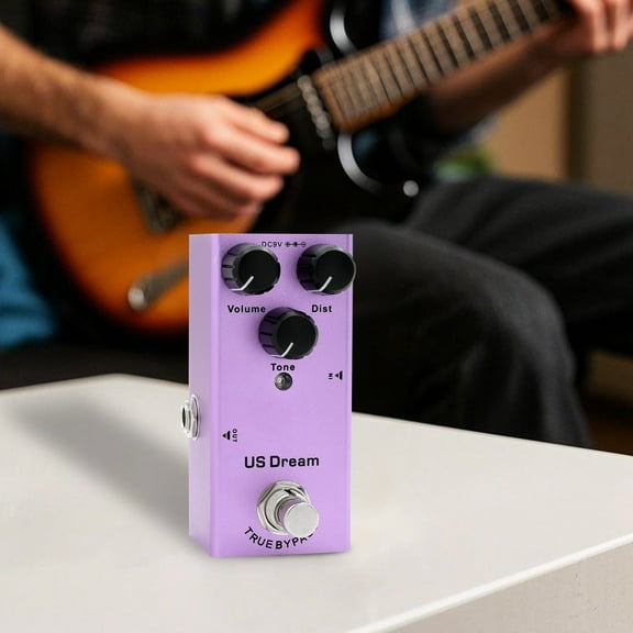 Multi-Effects Guitar Pedal - Distortion/Overdrive/Delay, Metal Chassis, Portable, for Guitarists