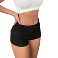thumbnail image 3 of VBVC Women's Butt Lift Cargo Shorts,Button Fly Breathable Shorts For Women,Ladies Lightweight Stretchy Slim Shorts with Pockets,Black,S-2XL, 3 of 6