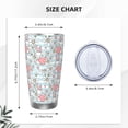 thumbnail image 4 of Picia Cute Rabbit And Heart Pattern 20 oz Tumbler Stainless Steel Vacuum Insulated Coffee Ice Cup Double Wall Travel Flask Dual Lid Water Bottle, Eco-friendly Car Cup-Straw Three-piece Set, 4 of 8