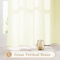 thumbnail image 3 of NICETOWN Privacy Sheer Curtains for Windows, Non-See-Through Sheer Curtains Light Filtering Living Room Curtains Back Tab Sheer Curtain Panels, Beige, 52"x96", 1 Pair, 3 of 7