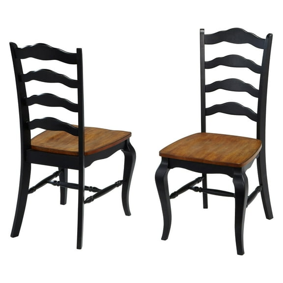 French Countryside Black Dining Chair Pair
