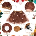 thumbnail image 6 of VETPW 5 Piece Reindeer Costume Adult,Tutu Skirt with Reindeer Antlers Headband Tails Face Temporary Tattoos Deer Fancy Dress Halloween Christmas Costume Cosplay Outfits for Women Party Costume, 6 of 7