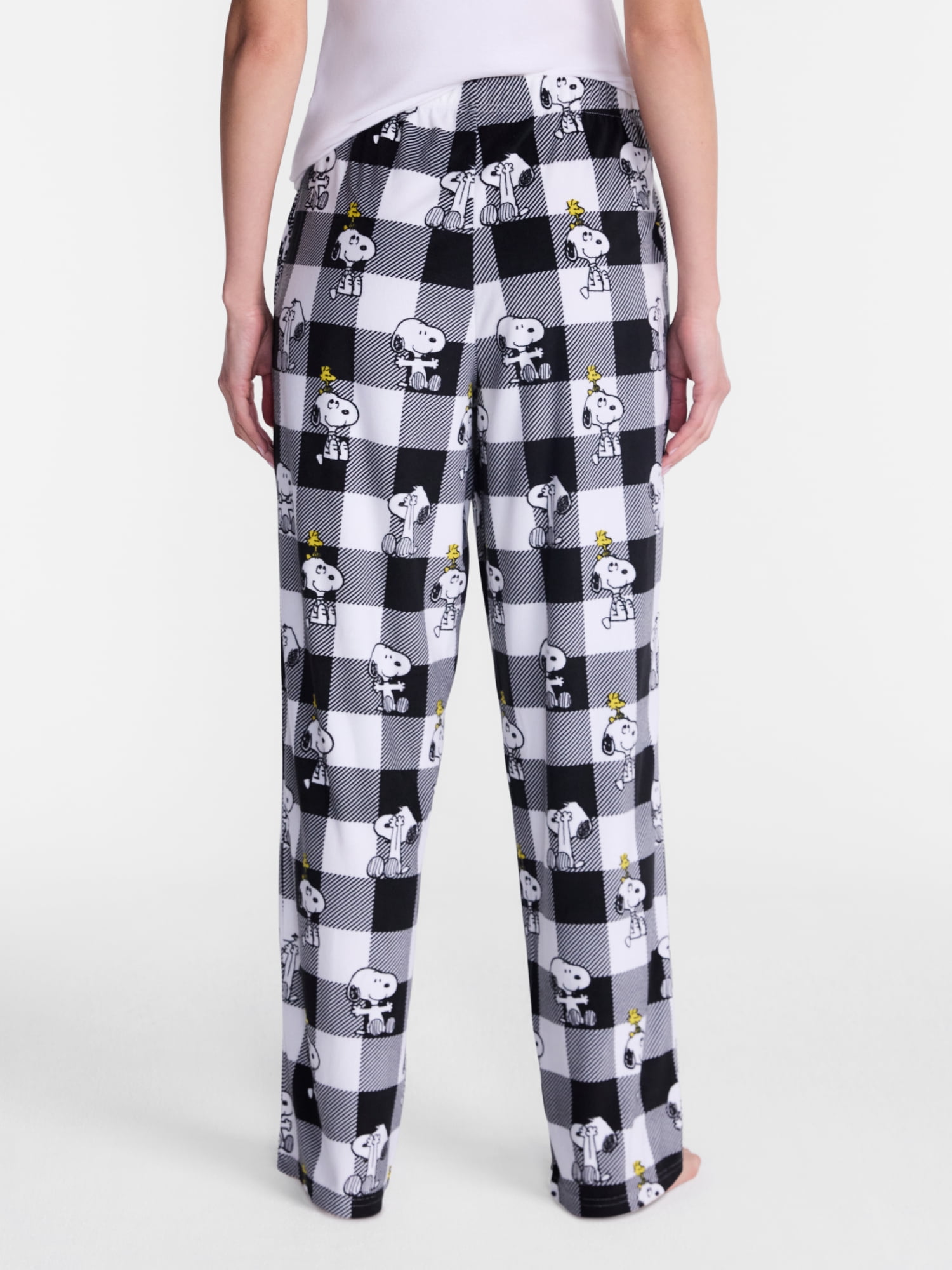 Peanuts Women’s Snoopy Wide Leg Velour Sleep Pants, Sizes XS-3X