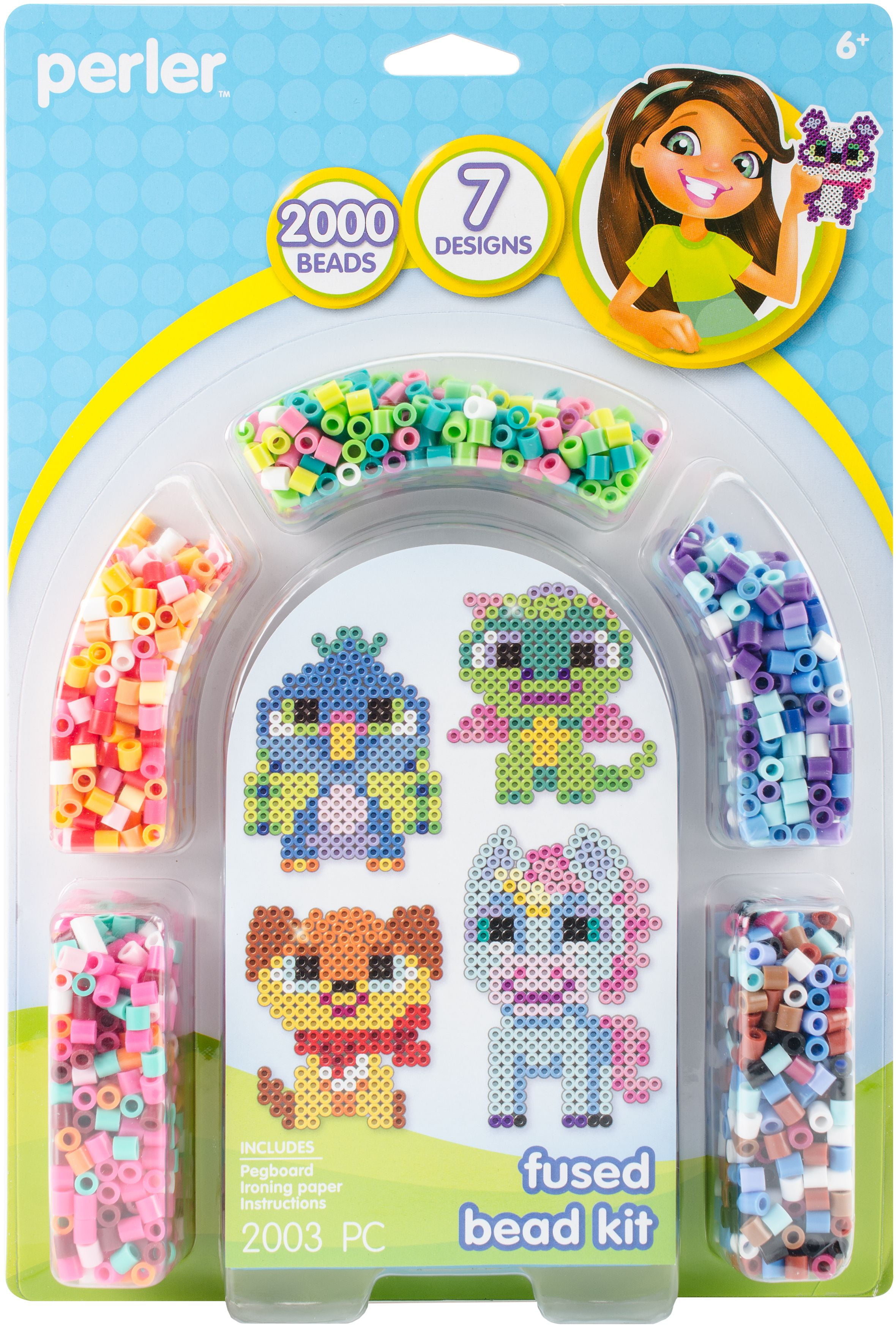 Perler Fused Bead Kit-Fanciful Friends - Walmart.com