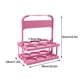 thumbnail image 3 of Portabebidas plegable de 6 botellas con asa - Cesta de cerveza portátil para atletas, entrenadores, campamentos - Soporte de bebida de plástico compacto para agua, refrescos, latas o botellas de, 3 of 4