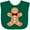 Green, variant on Inktastic Cute Gingerbread Man with Red Plaid Bowtie Boys or Girls Baby Bib