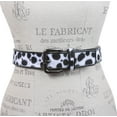 thumbnail image 2 of Women's Patent Leather Animal Faux Leopard Fur Fashion Belt, 2 of 3