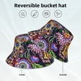 thumbnail image 5 of Disketp Vintage Floral Print Reflective Bucket Hat Beach Hat Summer Travel Sun Hats Fisherman Cap, 5 of 8