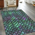 thumbnail image 2 of Colorful Mermaid Area Rugs 4x6 ft Scales Ombre Texture Washable Rug Non Slip Indoor Carpet Absorbent Floor Mat for Living Room Bedroom Dining Room, 2 of 9