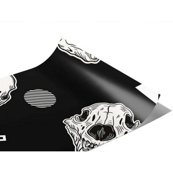 Rwraps Skull and Bones Wild Beast Matte Vinyl Film Wrap 59in x 6in Vinyl Vehicle Car Film Sheet Roll