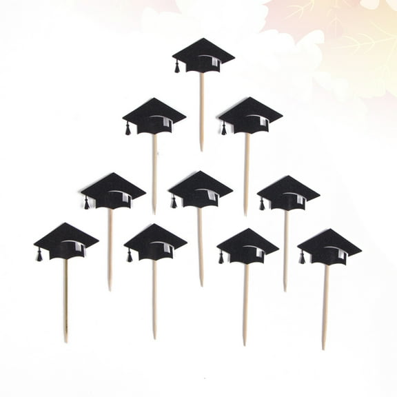 OATIPHO 20Pcs Graduation Cake Picks Party Cupcake Decor Doctor Cake Decoration
