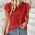 thumbnail image 1 of LOVZFMLL Hauts d'Été pour Femmes T-shirt à Manches Courtes Col Rond, 1 of 8