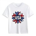 thumbnail image 4 of MKOSPLRT USA Flag Tee Shirt for Toddler Short Sleeve Crew Neck July 4th Shirts Cute Flower Stars and Stripes Graphic Tees for 2-13 Years, 4 of 4