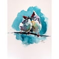 thumbnail image 3 of Kovacs, Anna Brigite 15x18 Black Modern Framed Museum Art Print Titled - Cute Birds, 3 of 5