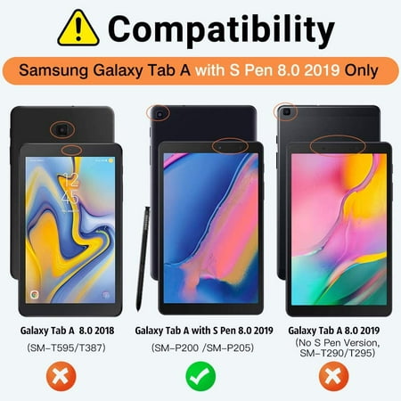 galaxy tab a 8.0 with s pen case