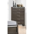 thumbnail image 1 of Commode à 5 tiroirs en placage de bois Aurora K-Living de couleur marron, 1 of 2