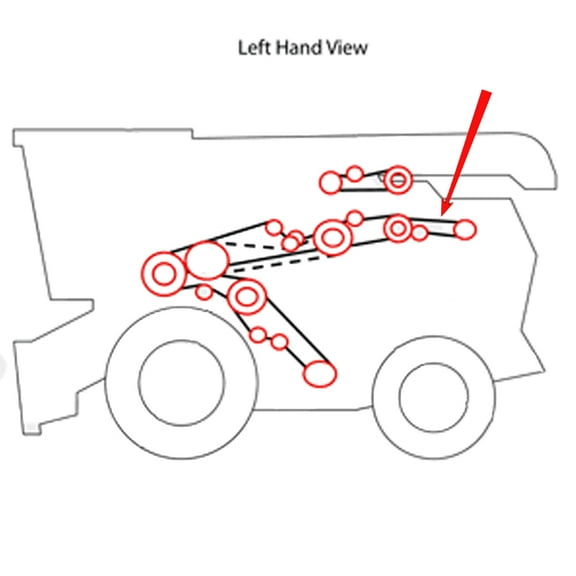 RAParts 111954W1 New Combine Rotor Pump Drive Belt Fits Massey Ferguson 8780