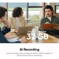 thumbnail image 4 of Grabadora de voz Insta360 Wave de 8 micrófonos con cancelación de ruido AI de 32 GB, 4 of 8