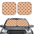 thumbnail image 2 of Rateoe Turkey And Autumn Leaves Pattern 2 Piece Car Windshield Sun Shade Foldable | Front Windshield Shade for Sun, Heat and UV Rays | Sunshade for Car Front Window-Small, 2 of 6