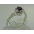 thumbnail image 2 of LBG British Made 14k White Gold Natural Amethyst Womens Anniversary Ring - 33 size options - Size 4.5, 2 of 5