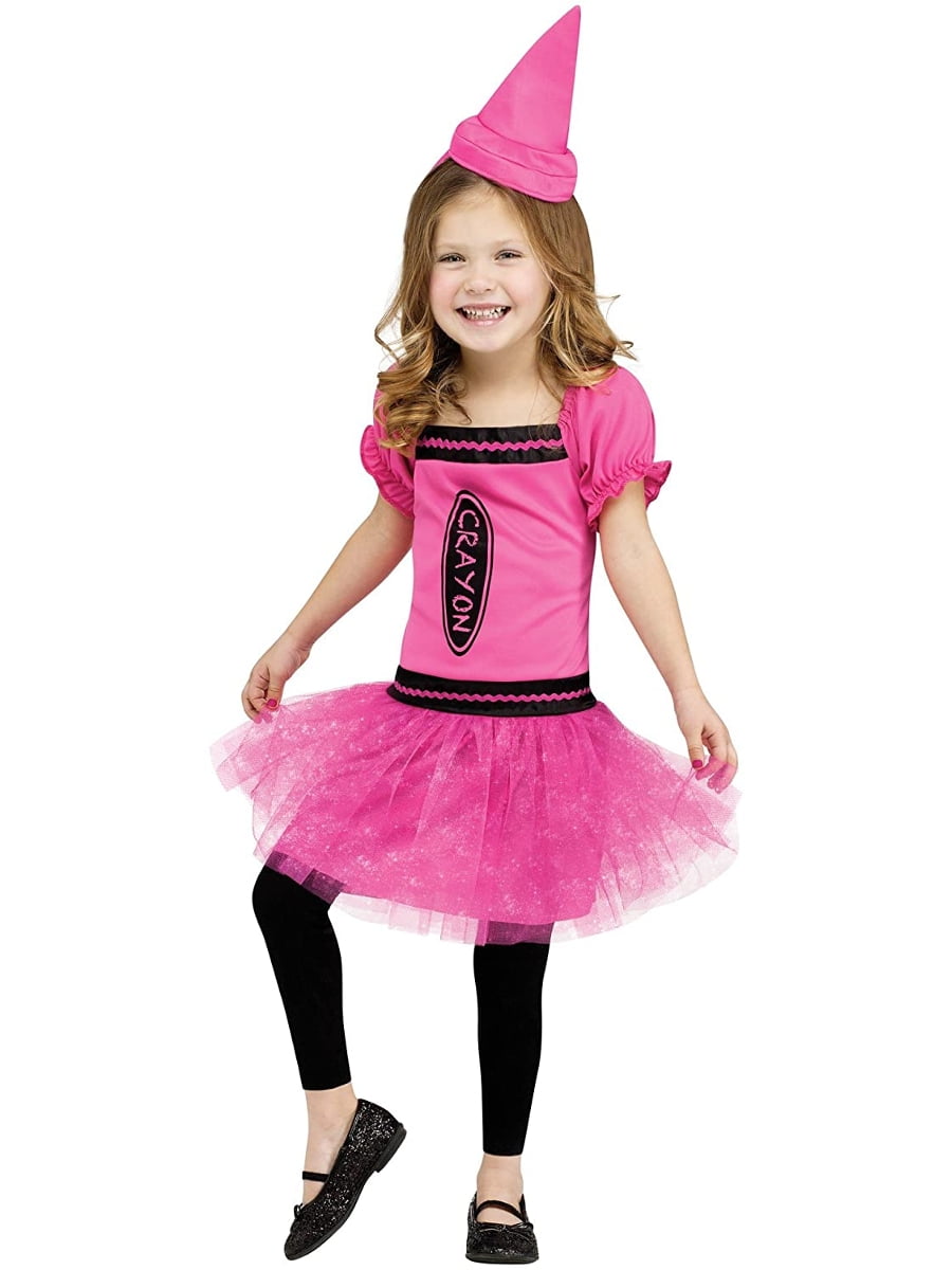 Very Pretty Pink Crayon Girl's Toddler Costume