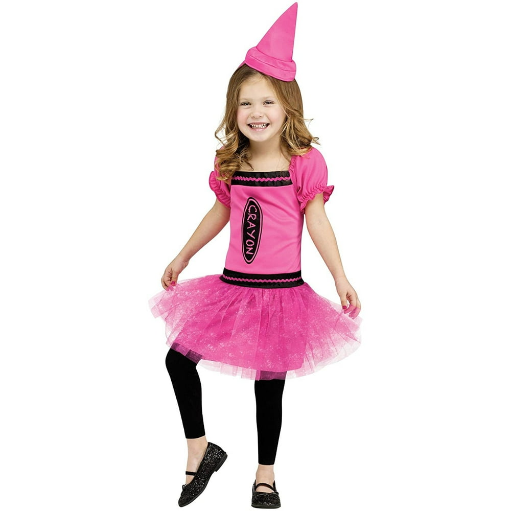 Very Pretty Pink Crayon Girl's Toddler Costume