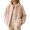 Pink, variant on Warm Jackets for Women Long Sleeve Crew Neck Solid Color Winter Heart Print Button Pocket Fleece Lined Jackets