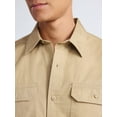 thumbnail image 4 of Free Assembly Men's Cotton Utility Shirt with Two Pockets, Sizes S-3XL, 4 of 5