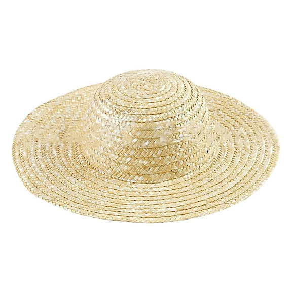 Farmer Style Straw Wide Brim Hat for Men and Women, One Size Summer Beach Sun Hat with Adjustable Chin Strap, Breathable Weaved Cap for Fishing, Garden, Vacation and Outdoor Activities - C