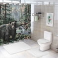 thumbnail image 7 of Orinice Bear Forest Stream Bathroom Decor Set with Hooks Luxurious Graphic Print Polyester Fabric Fashion Shower Curtain for Home Bathtubs Decoration 69x72, 7 of 7