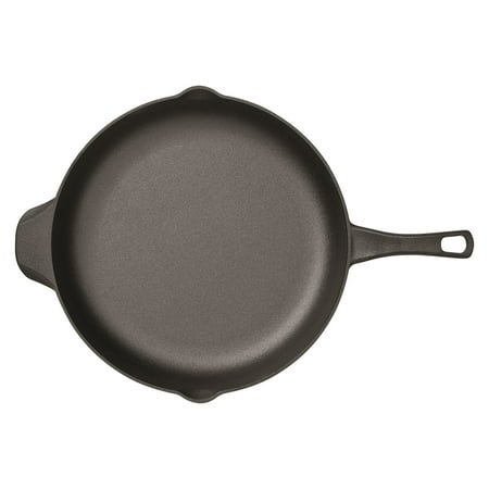 calphalon pre seasoned cast iron 12 in.fry pan with helper handl calphalon pre seasoned cast iron 12 in.fry pan with helper handl