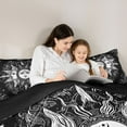 thumbnail image 5 of Manfei bohemian Sun Pattern Bedding Comforter Set,Exotic Boho Twin Comforter Sets,White Black Bedding Set For Boys Girls,Breathable Home Decor Reversible,2 Pieces, 5 of 8