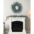 thumbnail image 4 of 20'' Large Lavender Wreath with Onion Leaves & Lavender for Front Door, Porch, Window- Artificial Lavender Wreath for Home, Farmhouse Wall Decor, 4 of 5