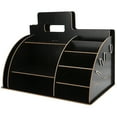 thumbnail image 2 of Organizador de escritorio moderno de color negro, ideal para la oficina en casa, almacenamiento optimizado para cosméticos y artículos de papelería, 2 of 8