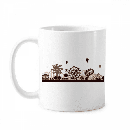 

Black Amusement Park Facilities Outline Mug Pottery Cerac Coffee Porcelain Cup Tableware