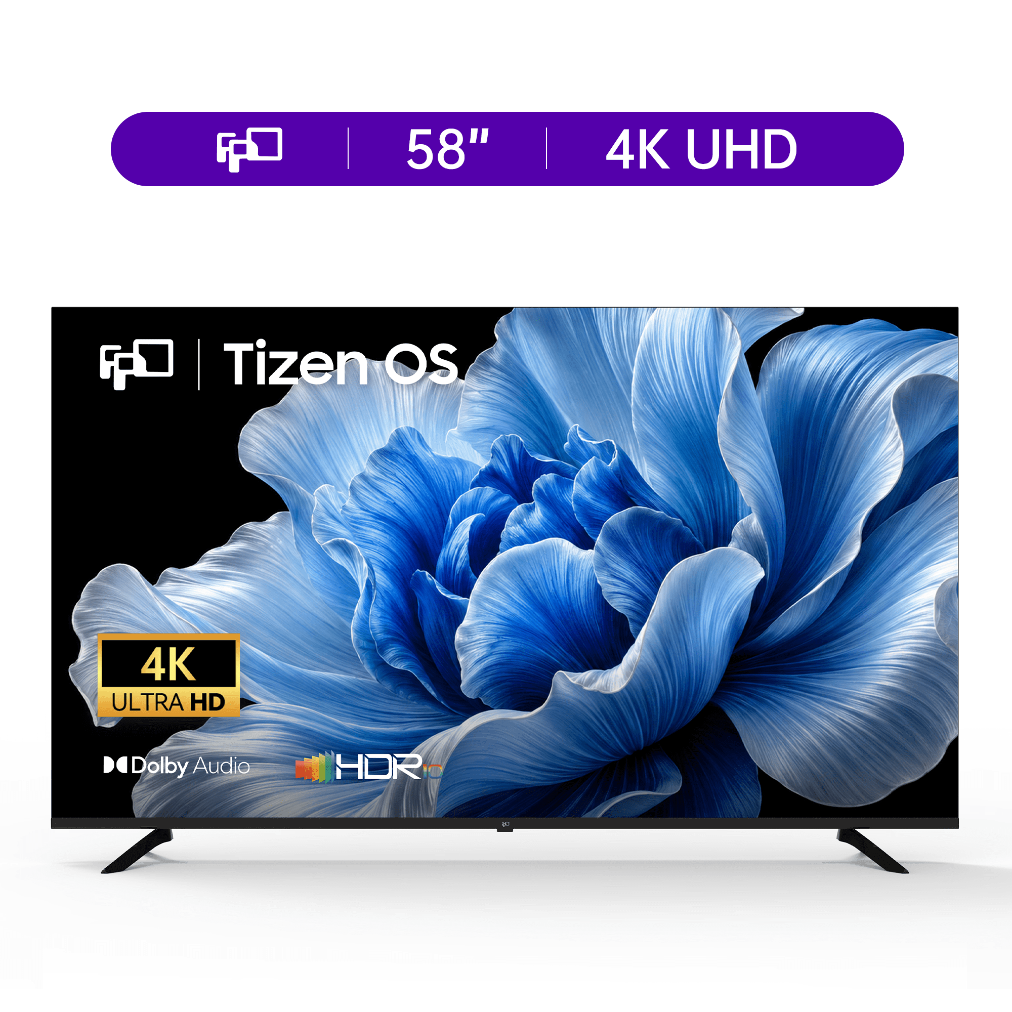FPD 58-inch Smart TV, 4K UHD Compatible with Samsung TV Plus, Smartthings Built in Gaming Hub, Dolby Audio, Hdr10, Voice Control, Flat Television with Miracast