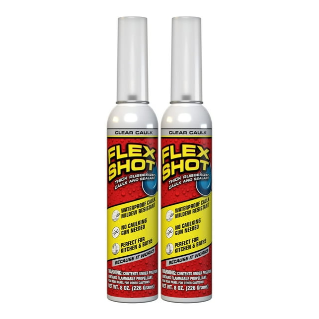 Sealant Flex Shot, goma flexible, silicona, impermeable, 8 onzas