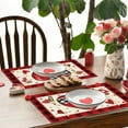 thumbnail image 5 of Valentines Day Decorations Red Love Valentine's Day Placemats 14x18 Inch Red Hearts Placemats Heat Resistant Non-Slip Place mats for Dining Table Wedding Holiday Table Mats for Party Kitchen Dining, 5 of 6