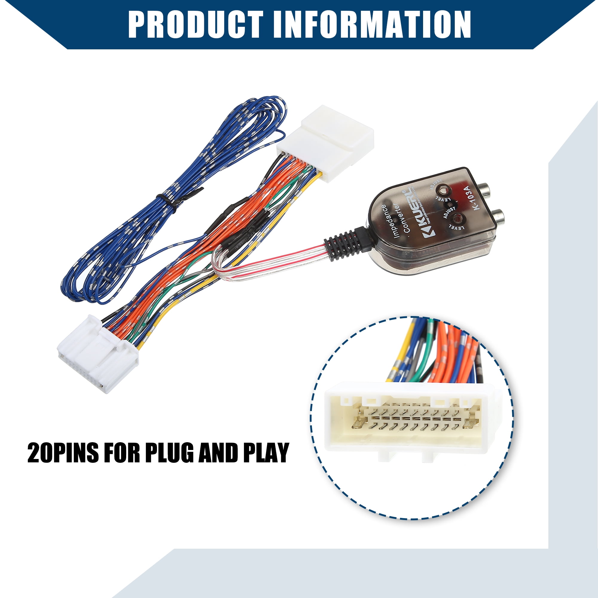 Unique Bargains Radio Add a Subwoofer Amplifier Harness for Nissan and for Subaru Models