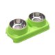 thumbnail image 5 of Comedero elevado para gatos, comedero de acero inoxidable para mascotas de interior, resistente, para uso diario. Verde, 5 of 8